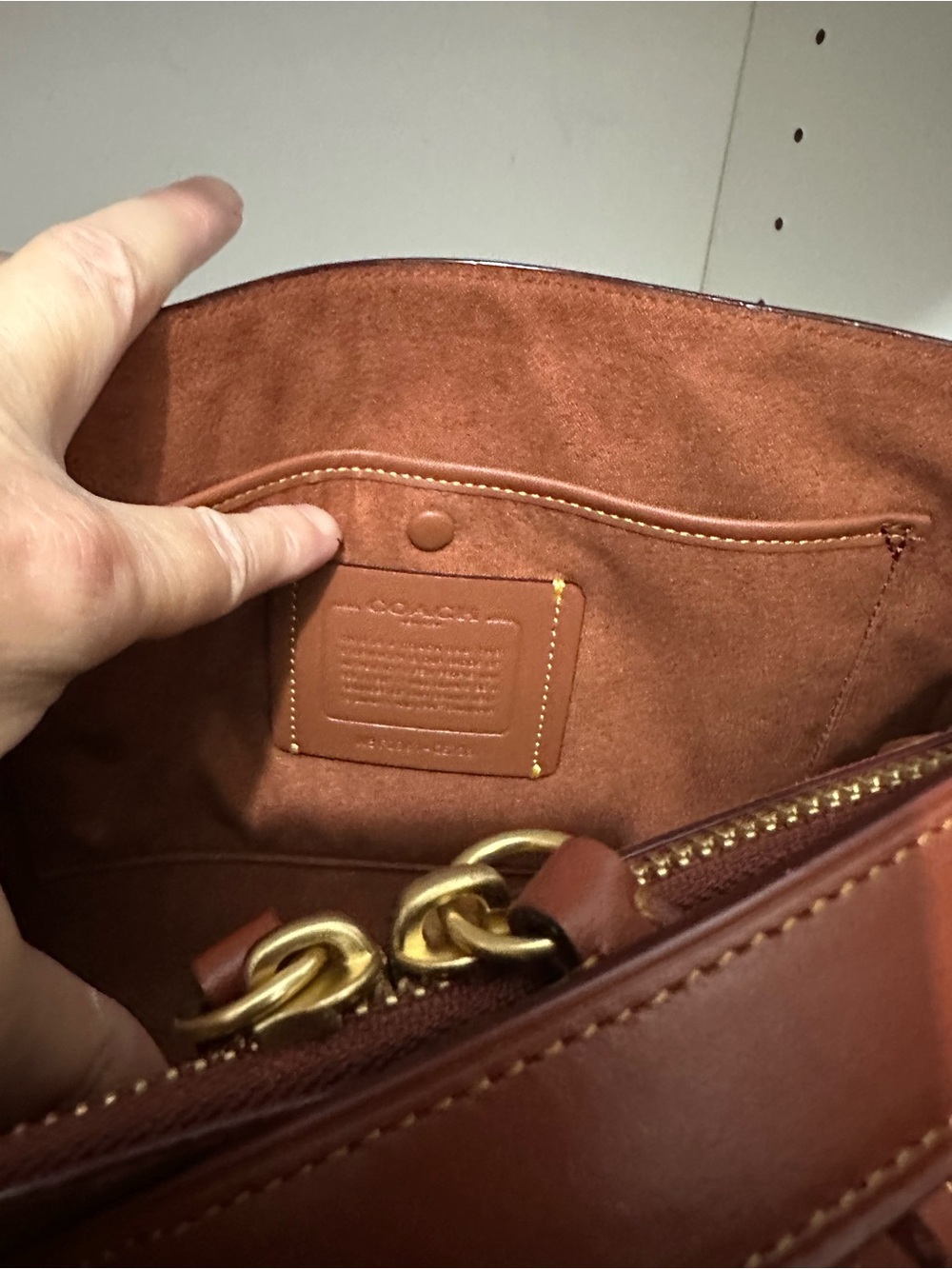 Coach Brooklyn Carryall in Acorn with Gold Hardware. Like New With Tag. CE733. - Picture 2 of 14